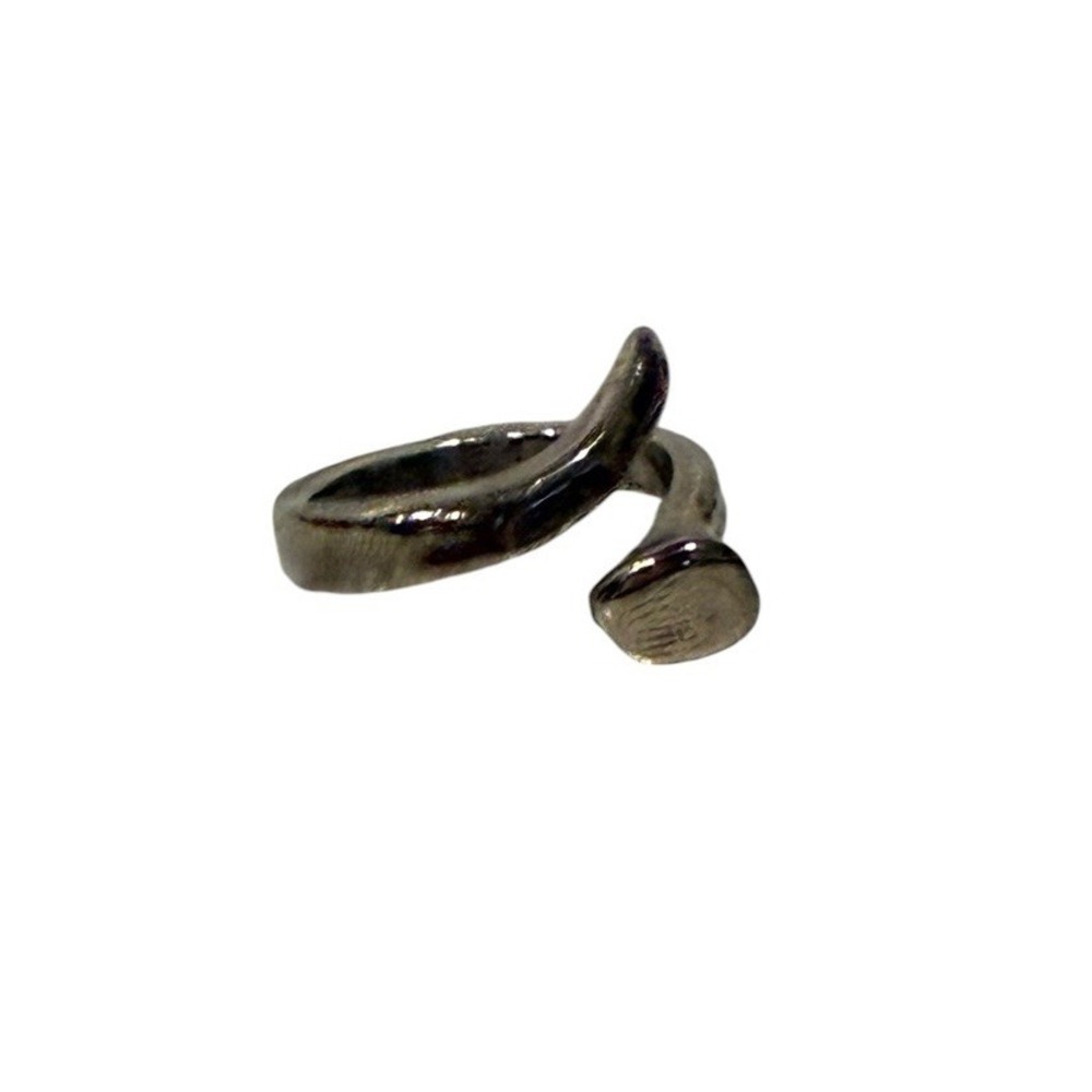 Uno De 50 Clavo Nail Ring Sz XL US 8.5-9 Silver Tone